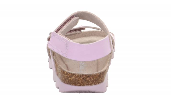 drebučiai - basutės su velcro užsegimu mažyliai Superfit T20D568 sandalai violetinė