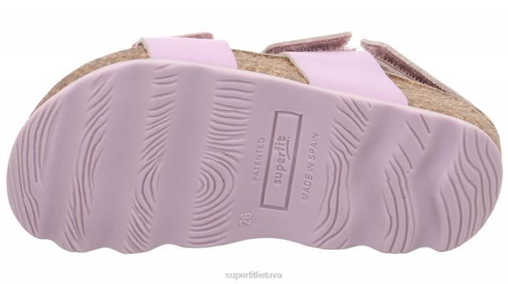 drebučiai - basutės su velcro užsegimu mažyliai Superfit T20D568 sandalai violetinė