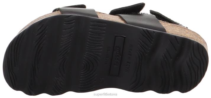 drebučiai - basutės su velcro užsegimu mažyliai Superfit T20D581 sandalai juodas