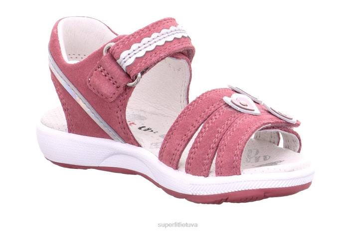 emily - basutės su velcro užsegimu mažyliai Superfit T20D616 sandalai rožinė/sidabrinė