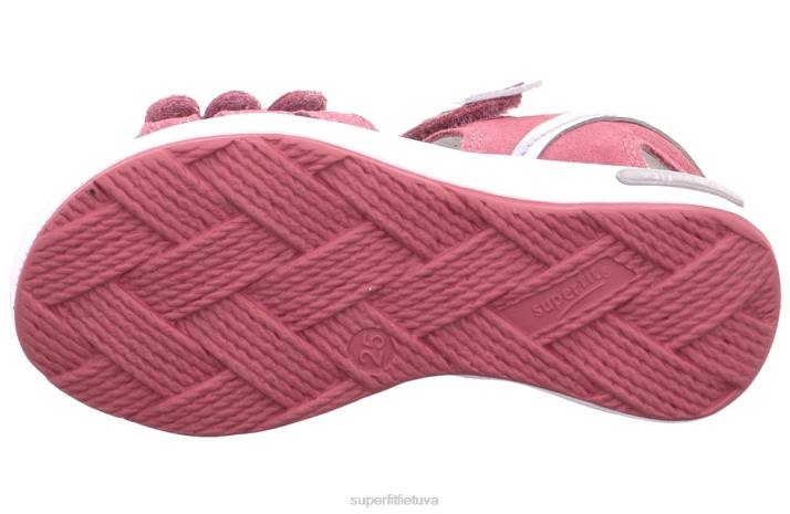 emily - basutės su velcro užsegimu mažyliai Superfit T20D616 sandalai rožinė/sidabrinė