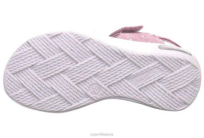 emily - basutės su velcro užsegimu mažyliai Superfit T20D640 sandalai violetinė