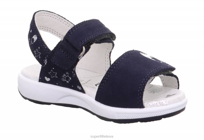 emily - basutės su velcro užsegimu mažyliai Superfit T20D660 sandalai mėlyna