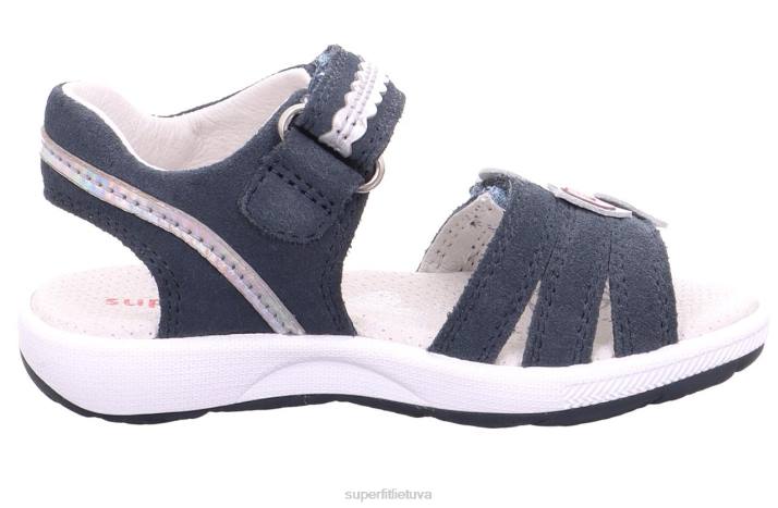 emily - basutės su velcro užsegimu mažyliai Superfit T20D662 sandalai mėlyna/sidabrinė