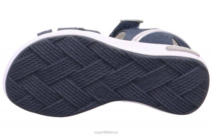 emily - basutės su velcro užsegimu mažyliai Superfit T20D662 sandalai mėlyna/sidabrinė