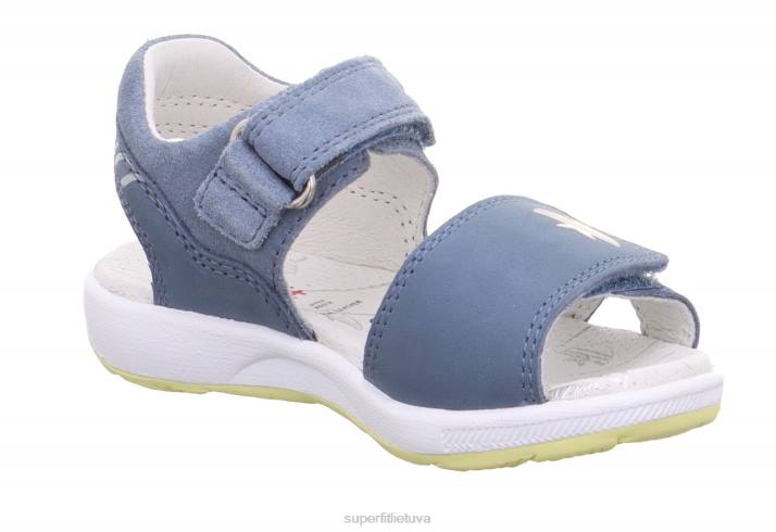 emily - basutės su velcro užsegimu mažyliai Superfit T20D666 sandalai mėlyna/geltona