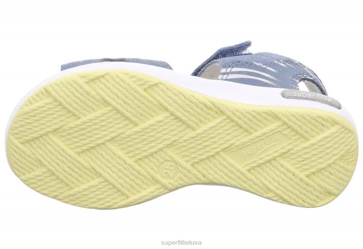 emily - basutės su velcro užsegimu mažyliai Superfit T20D666 sandalai mėlyna/geltona
