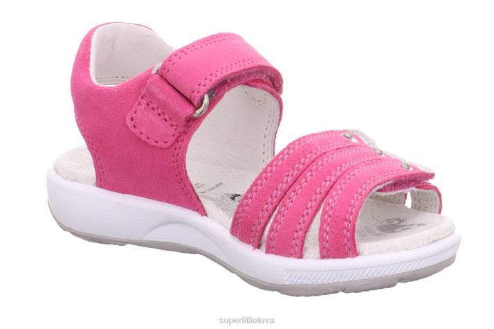 emily - basutės su velcro užsegimu mažyliai Superfit T20D667 sandalai rožinė/sidabrinė