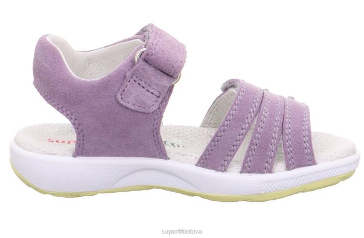 emily - basutės su velcro užsegimu mažyliai Superfit T20D669 sandalai violetinė/geltona