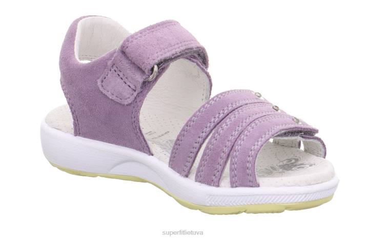 emily - basutės su velcro užsegimu mažyliai Superfit T20D669 sandalai violetinė/geltona