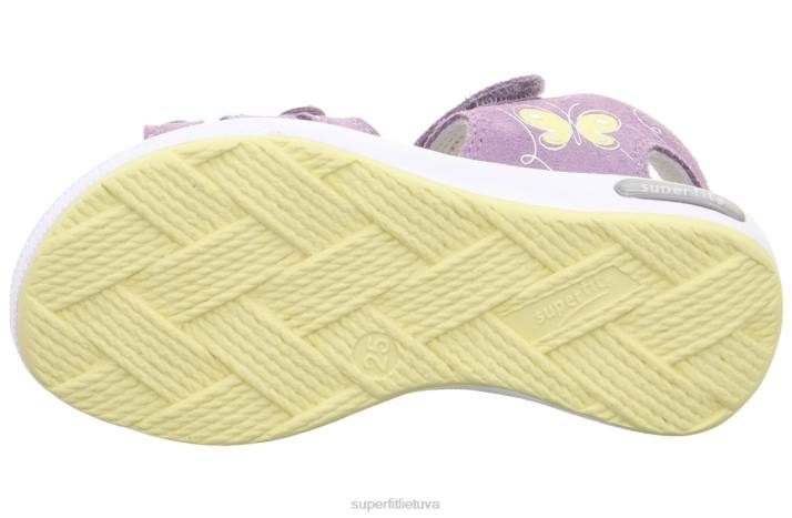 emily - basutės su velcro užsegimu mažyliai Superfit T20D669 sandalai violetinė/geltona
