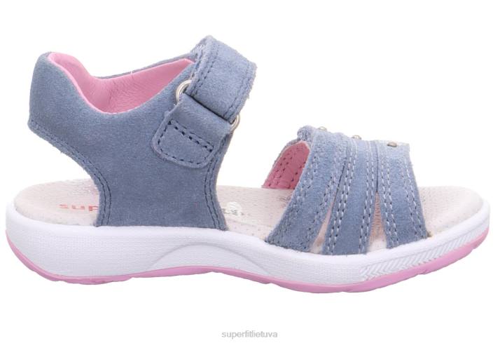 emily - basutės su velcro užsegimu mažyliai Superfit T20D688 sandalai mėlyna/rožinė