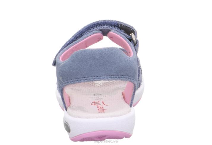 emily - basutės su velcro užsegimu mažyliai Superfit T20D688 sandalai mėlyna/rožinė