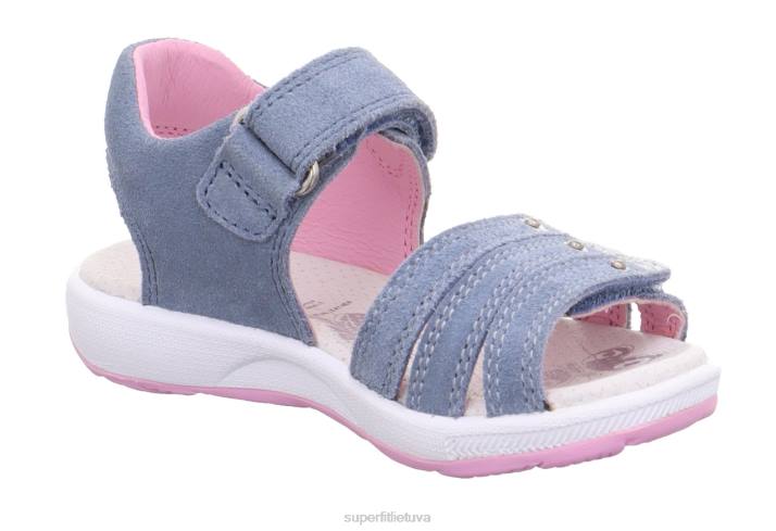 emily - basutės su velcro užsegimu mažyliai Superfit T20D688 sandalai mėlyna/rožinė