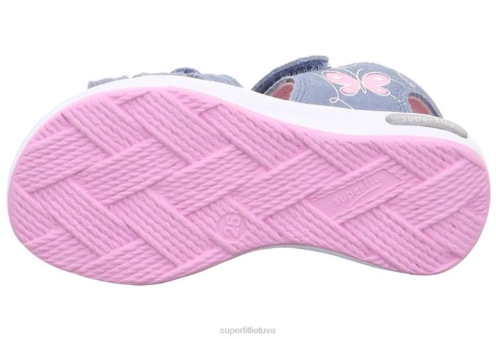 emily - basutės su velcro užsegimu mažyliai Superfit T20D688 sandalai mėlyna/rožinė
