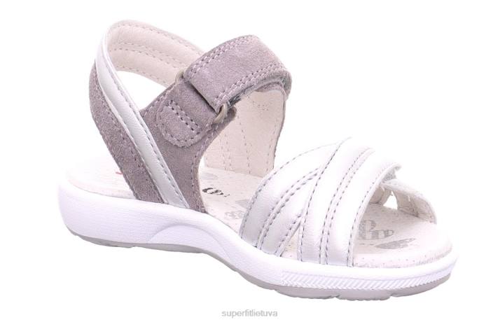 emily - basutės su velcro užsegimu mažyliai Superfit T20D689 sandalai sidabrinė/šviesiai pilka