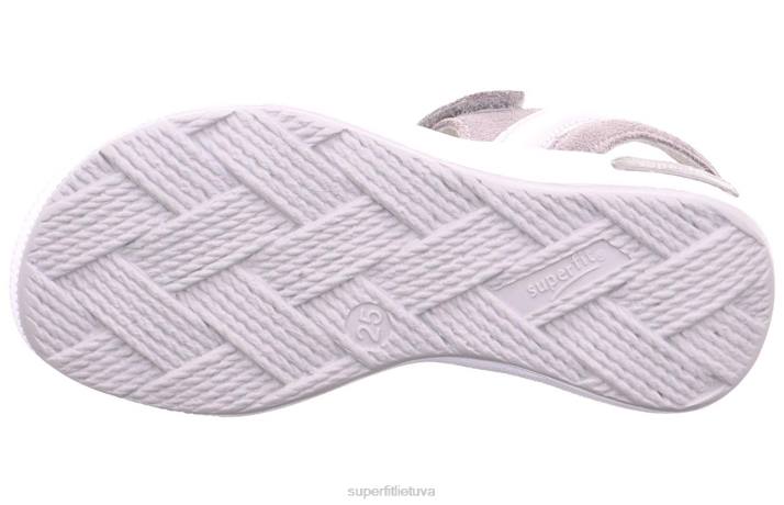emily - basutės su velcro užsegimu mažyliai Superfit T20D689 sandalai sidabrinė/šviesiai pilka