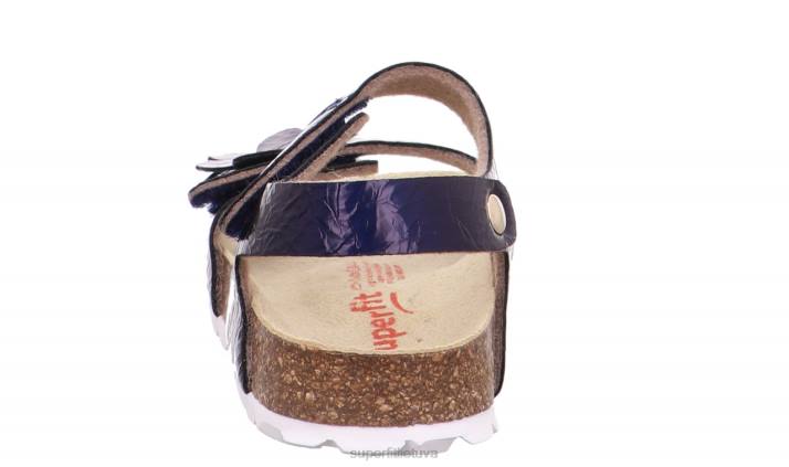 fussbettpantoffel - basutės su velcro užsegimu mažyliai Superfit T20D634 sandalai mėlyna