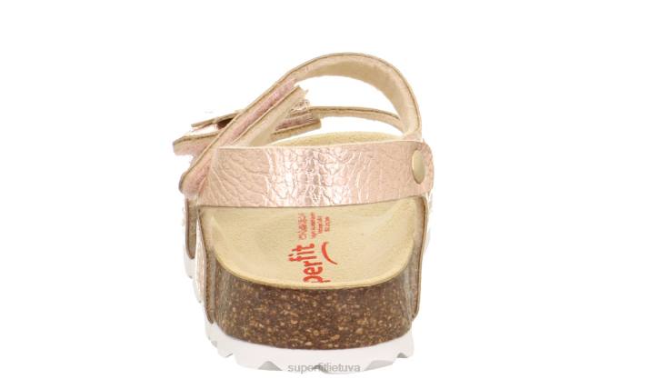 fussbettpantoffel - basutės su velcro užsegimu mažyliai Superfit T20D681 sandalai bronzos