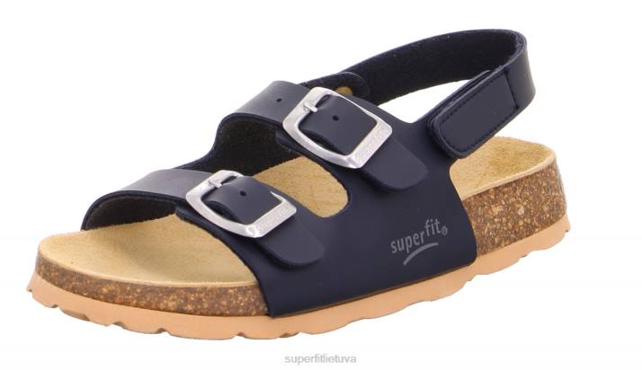 fussbettpantoffel - sandalas su sagtimi mažyliai Superfit T20D582 sandalai mėlyna