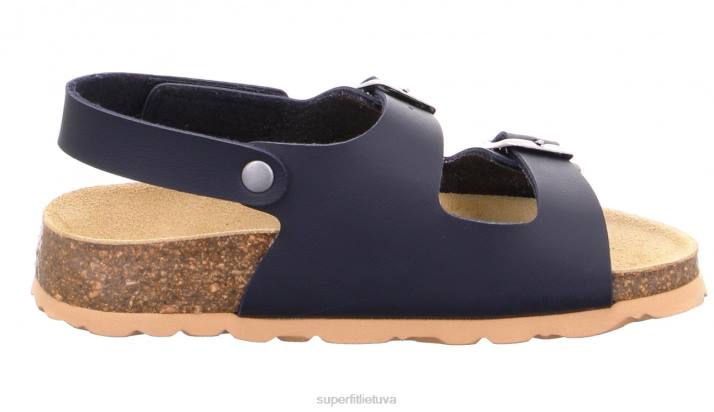 fussbettpantoffel - sandalas su sagtimi mažyliai Superfit T20D582 sandalai mėlyna
