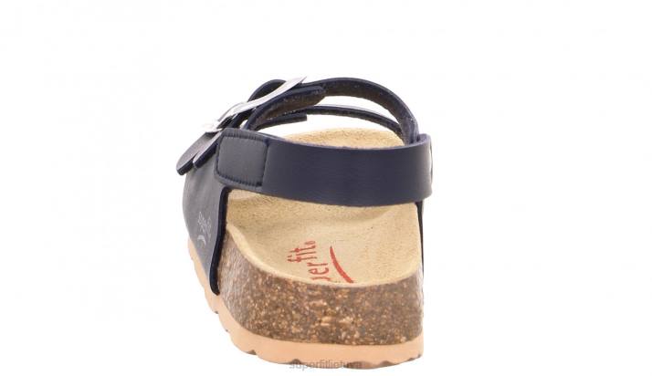 fussbettpantoffel - sandalas su sagtimi mažyliai Superfit T20D582 sandalai mėlyna