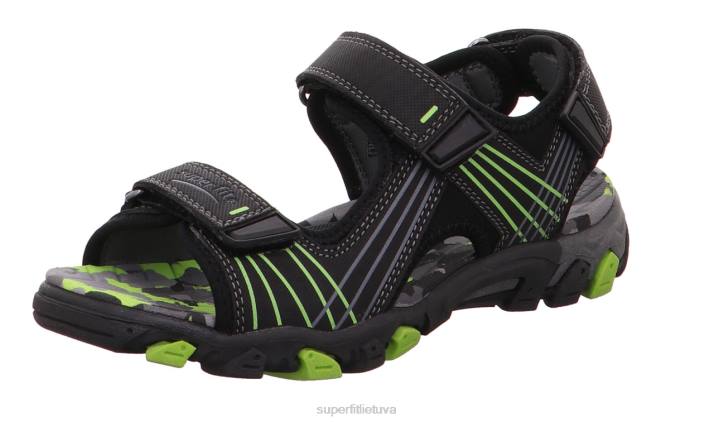 henry - sandalas su velcro užsegimu mažyliai Superfit T20D655 sandalai juodas