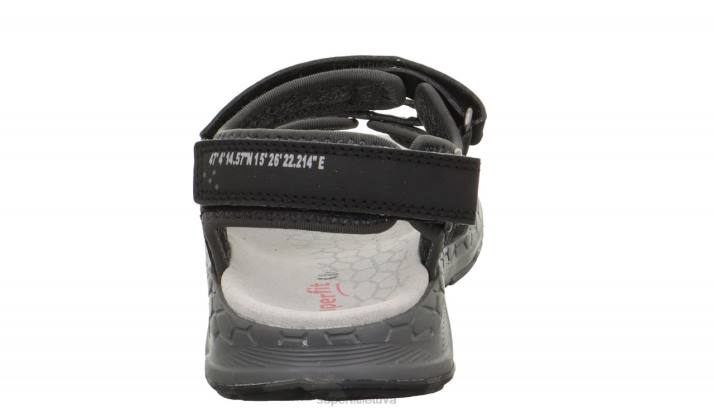 kryžminiai sandalai su velcro užsegimu mažyliai Superfit T20D623 sandalai juoda/šviesiai pilka
