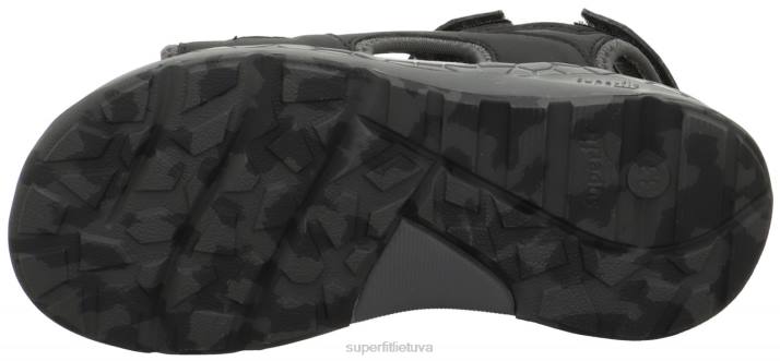 kryžminiai sandalai su velcro užsegimu mažyliai Superfit T20D623 sandalai juoda/šviesiai pilka