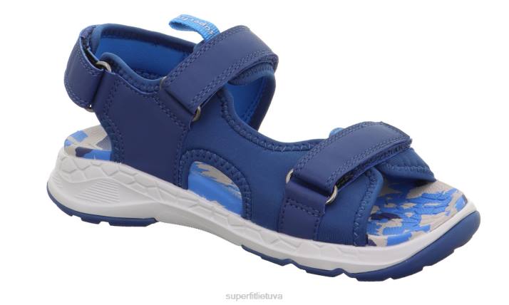 kryžminiai sandalai su velcro užsegimu mažyliai Superfit T20D627 sandalai mėlyna