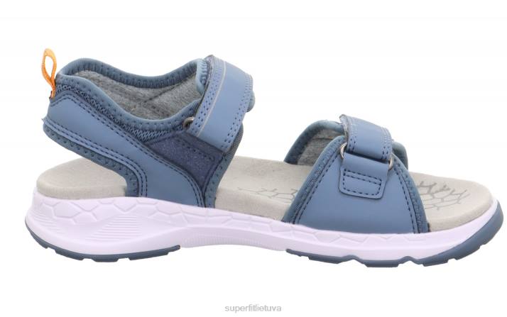 kryžminiai sandalai su velcro užsegimu mažyliai Superfit T20D630 sandalai mėlyna/oranžinė