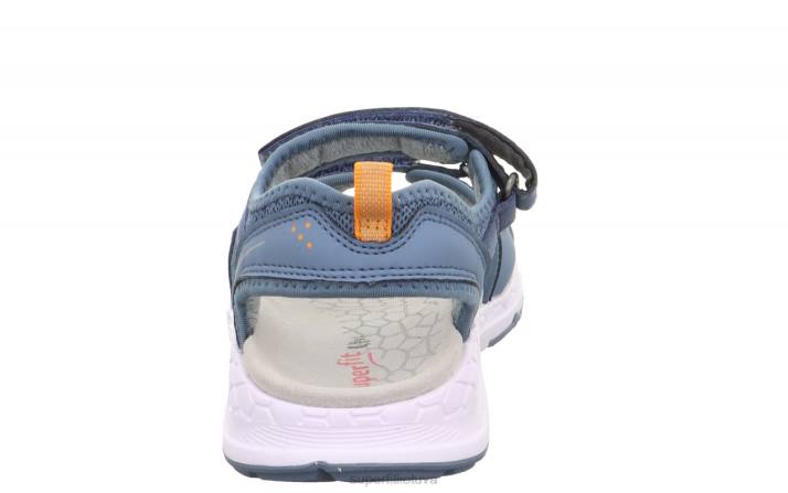 kryžminiai sandalai su velcro užsegimu mažyliai Superfit T20D630 sandalai mėlyna/oranžinė