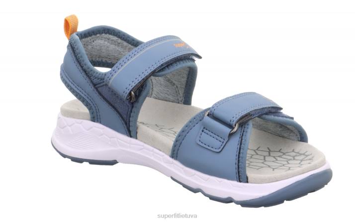 kryžminiai sandalai su velcro užsegimu mažyliai Superfit T20D630 sandalai mėlyna/oranžinė