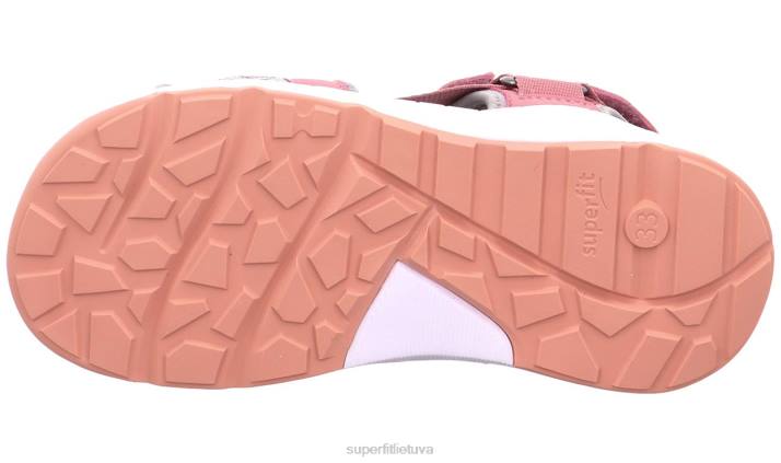 kryžminiai sandalai su velcro užsegimu mažyliai Superfit T20D635 sandalai rožinė/oranžinė