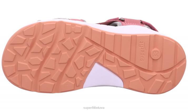 kryžminiai sandalai su velcro užsegimu mažyliai Superfit T20D635 sandalai rožinė/oranžinė