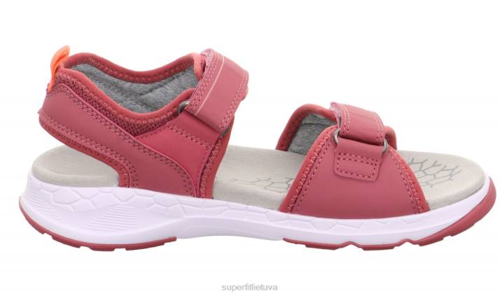 kryžminiai sandalai su velcro užsegimu mažyliai Superfit T20D648 sandalai rožinė/oranžinė
