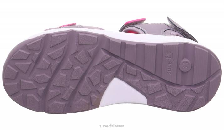 kryžminiai sandalai su velcro užsegimu mažyliai Superfit T20D653 sandalai violetinė/rožinė