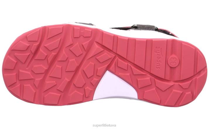 kryžminiai sandalai su velcro užsegimu mažyliai Superfit T20D663 sandalai pilka/rožinė