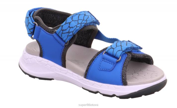 kryžminiai sandalai su velcro užsegimu mažyliai Superfit T20D665 sandalai mėlyna/pilka