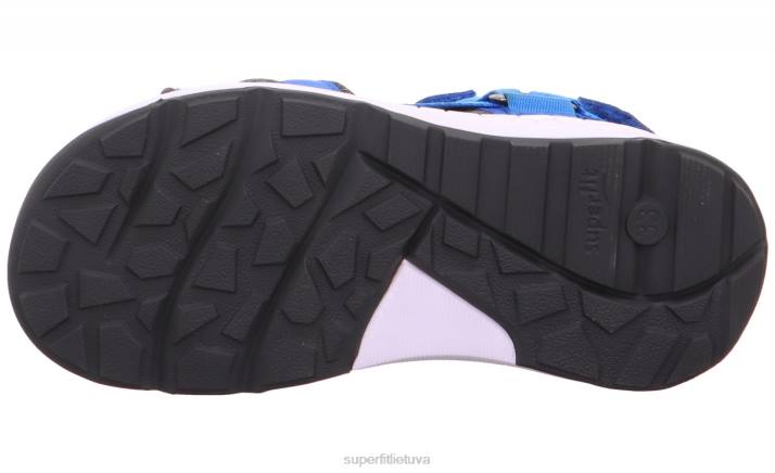 kryžminiai sandalai su velcro užsegimu mažyliai Superfit T20D665 sandalai mėlyna/pilka