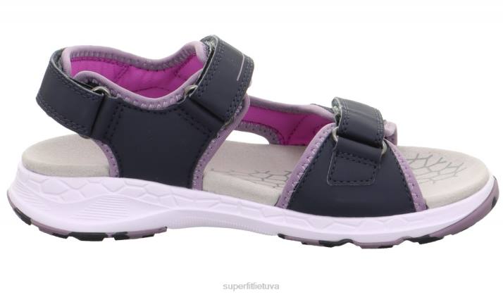 kryžminiai sandalai su velcro užsegimu mažyliai Superfit T20D670 sandalai mėlyna/violetinė