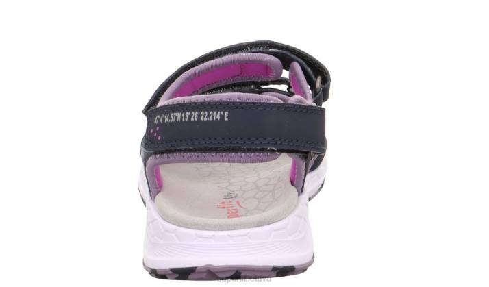 kryžminiai sandalai su velcro užsegimu mažyliai Superfit T20D670 sandalai mėlyna/violetinė