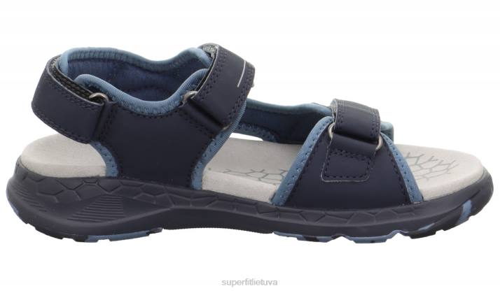 kryžminiai sandalai su velcro užsegimu mažyliai Superfit T20D671 sandalai mėlyna/šviesiai pilka