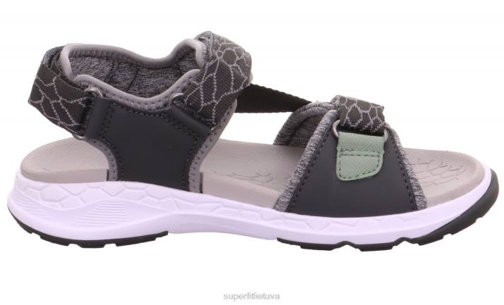 kryžminiai sandalai su velcro užsegimu mažyliai Superfit T20D679 sandalai pilka
