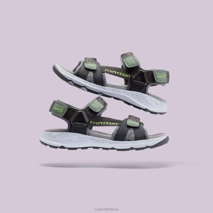 kryžminiai sandalai su velcro užsegimu mažyliai Superfit T20D679 sandalai pilka