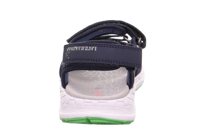 kryžminiai sandalai su velcro užsegimu mažyliai Superfit T20D682 sandalai mėlyna Žalia