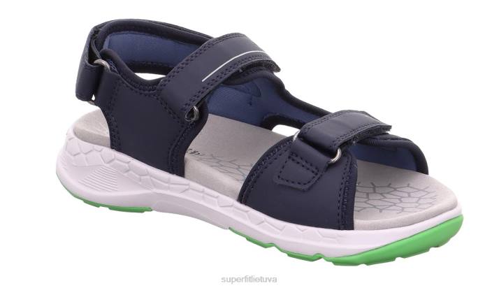 kryžminiai sandalai su velcro užsegimu mažyliai Superfit T20D682 sandalai mėlyna Žalia