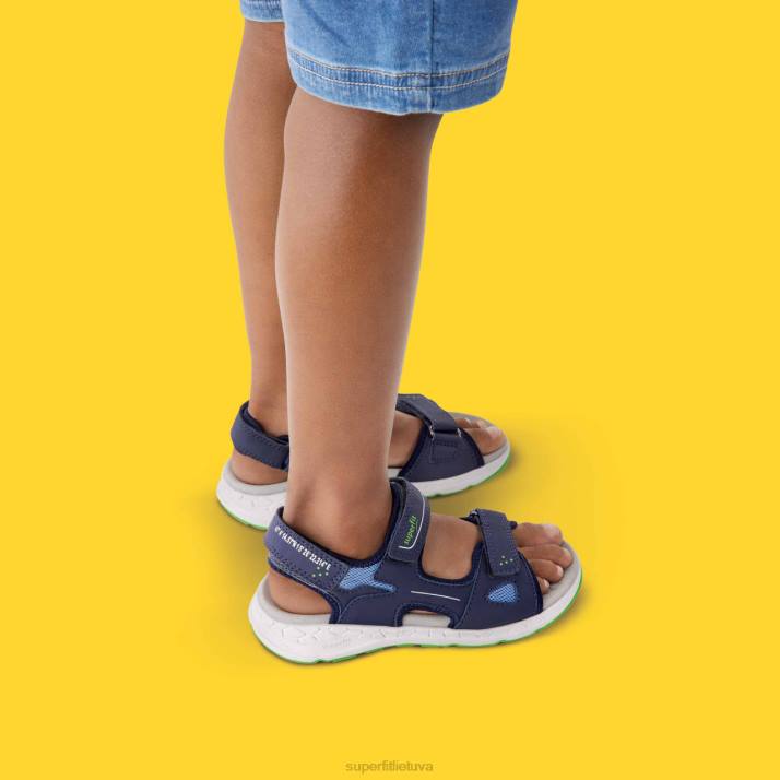 kryžminiai sandalai su velcro užsegimu mažyliai Superfit T20D682 sandalai mėlyna Žalia