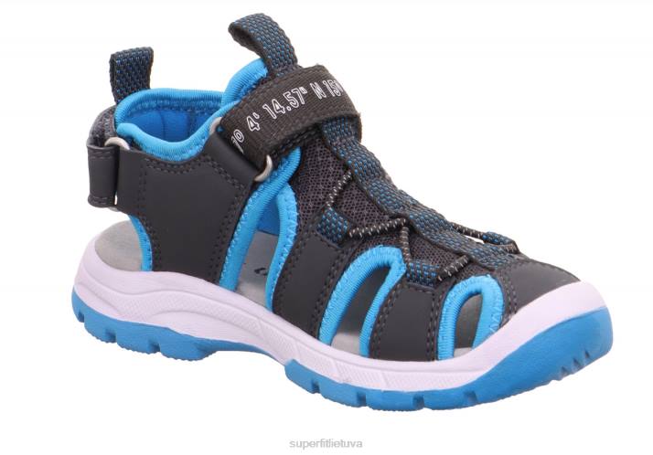 tornado light - sandalai su velcro užsegimu mažyliai Superfit T20D624 sandalai pilka/šviesiai mėlyna
