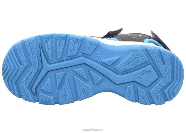 tornado light - sandalai su velcro užsegimu mažyliai Superfit T20D624 sandalai pilka/šviesiai mėlyna